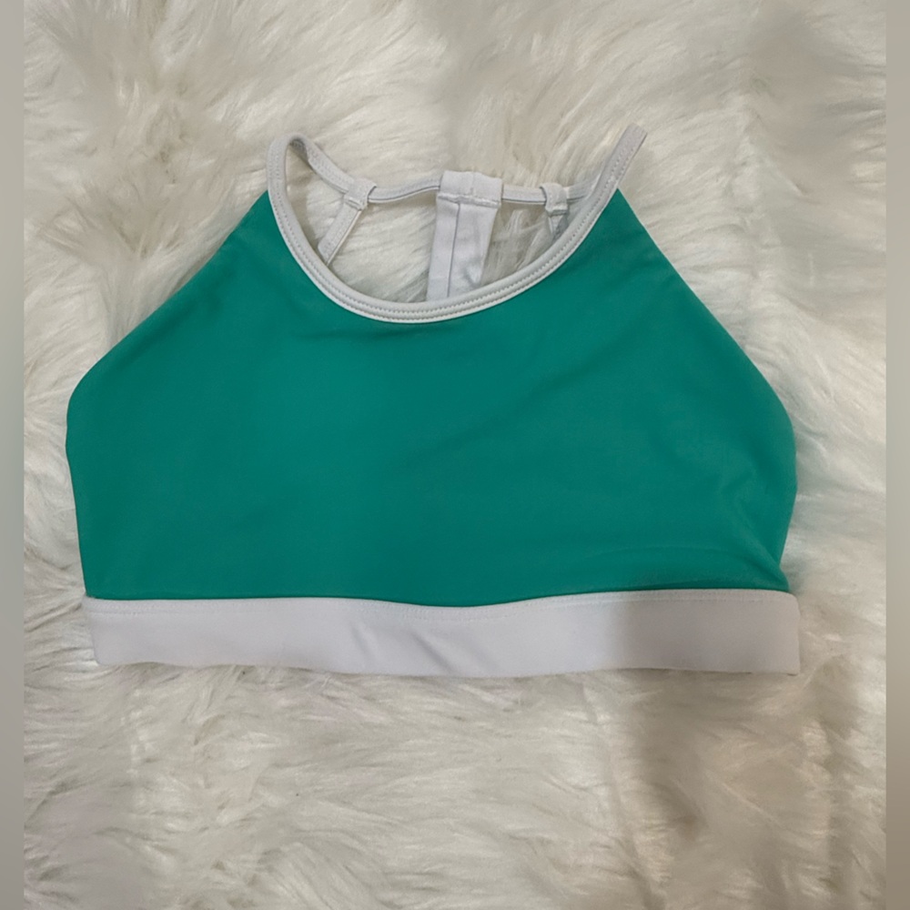 Sutteflex Teal and White Activewear Top